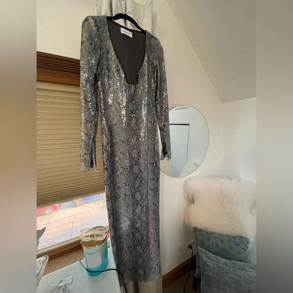 16 Arlington Solaria Python-Effect Sequinned Gown - image 4